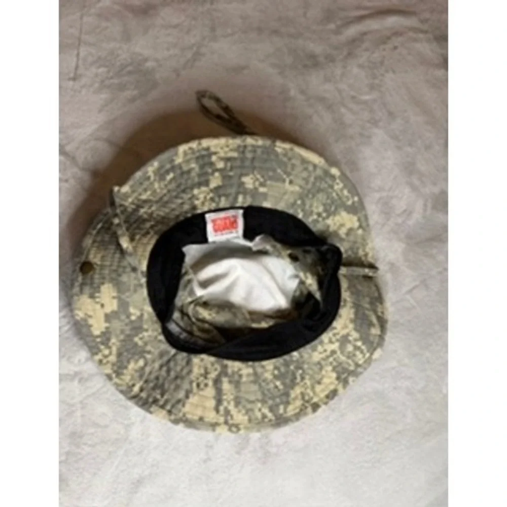 National Guard Fishing Boonie Camo Sun Bucket Hat Adjustable Strap